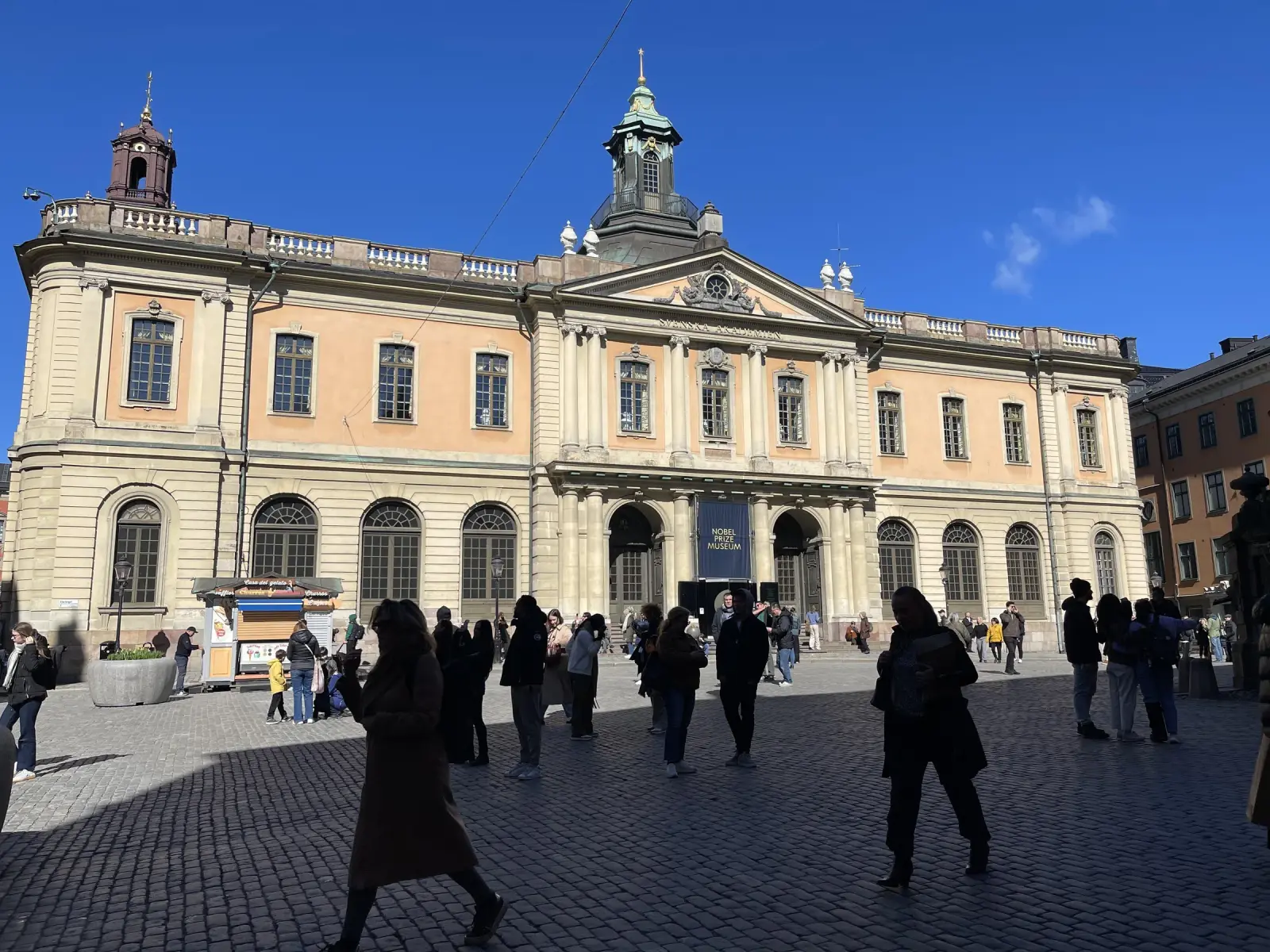 Nobel Prize Museum building facade in Gamla stan, Stockholm